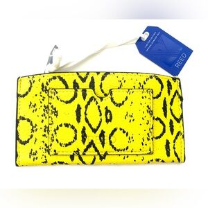 Reed Krakoff Women’s Yellow/Black Atlantique Small Zipper Pouch Wallet NWT